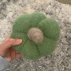 Green Knit Pumpkin Decor